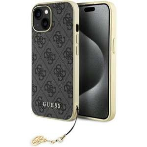 Etui Guess GUHCP15SGF4GGR iPhone 15 6.1" szary/grey hardcase 4G Charms Collection
