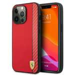 Etui FERRARI Apple iPhone 13 Pro Max On Track Carbon Stripe Czerwony Hardcase