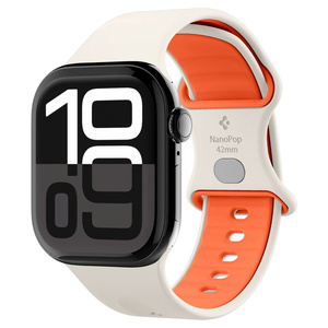PASEK SPIGEN APPLE WATCH 6 / 7 / 8 / 9 / 10 / SE (40 / 41 / 42 MM) NANO POP ORANGE BEIGE