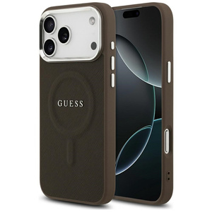 Etui Guess Classic Logo MagSafe do iPhone 17 Pro Max brązowy