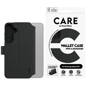 Etui CARE by PanzerGlass Feature Wallet Kickstand do Samsung Galaxy S25+ czarny