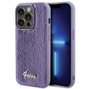 Etui Guess GUHCP15XPSFDGSU iPhone 15 Pro Max 6.7" fioletowy/purple hardcase Sequin Script Metal Case